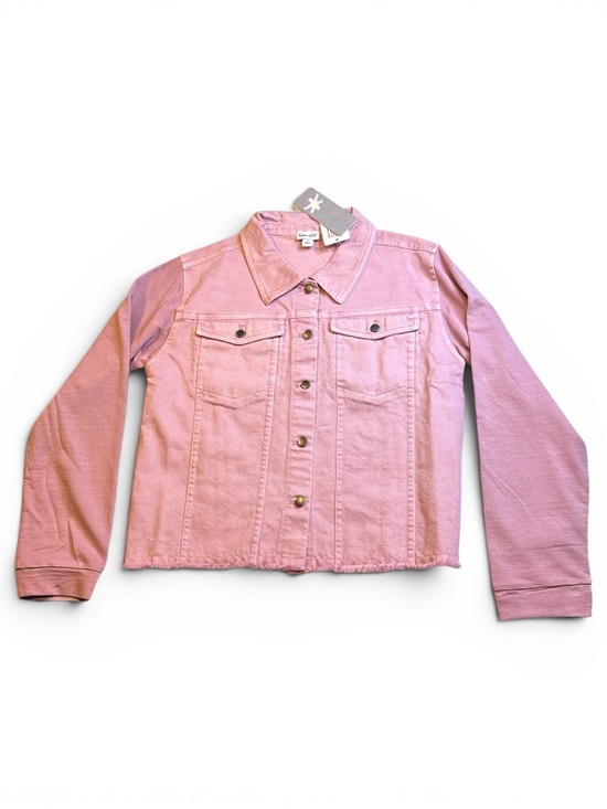 Splendid Other - Splendid Pink Denim Jacket Girls Size 14 Raw Hem NWT